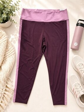 Old Navy Plum and Lavender Colorblock Leggings